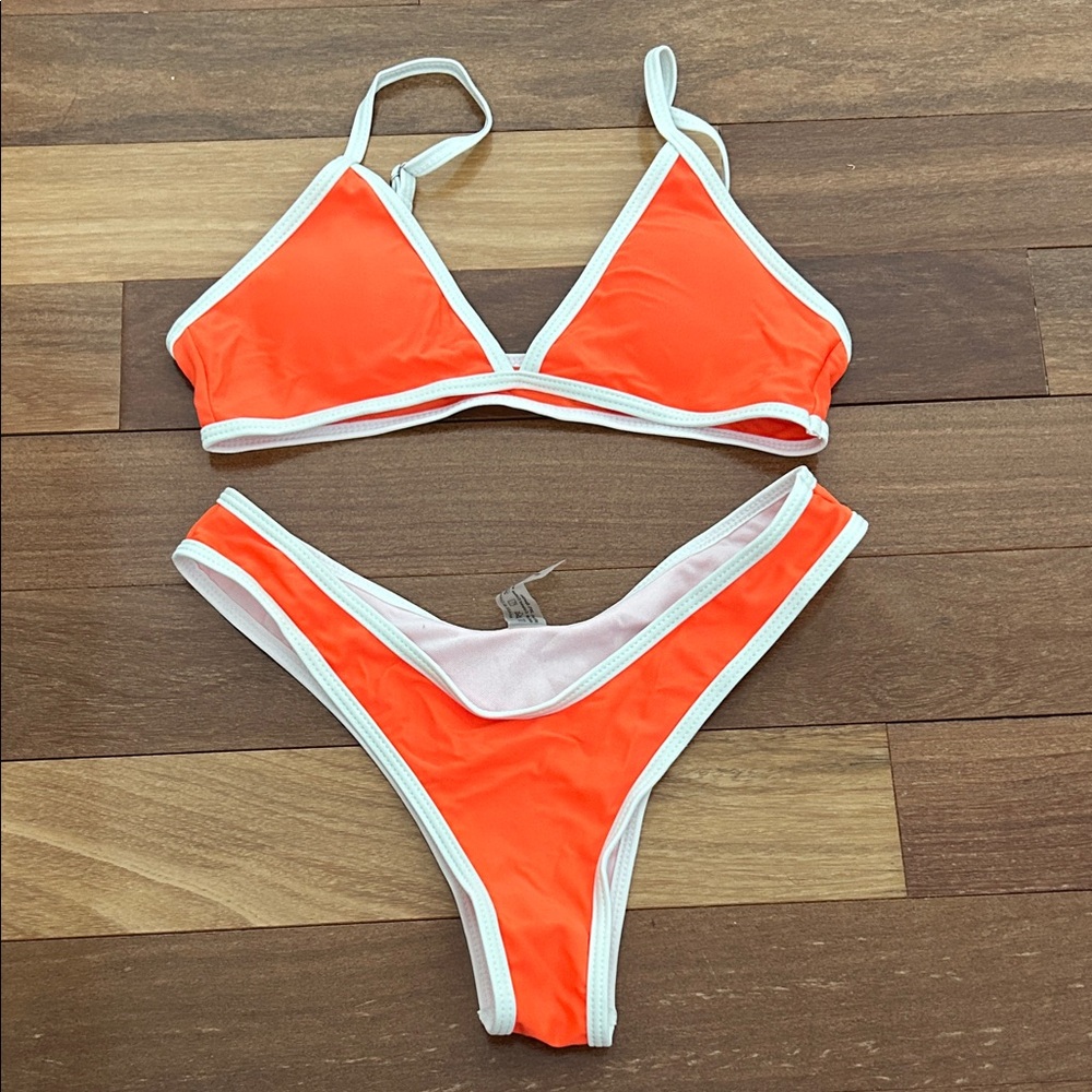 Vibrant Orange Bikini Set